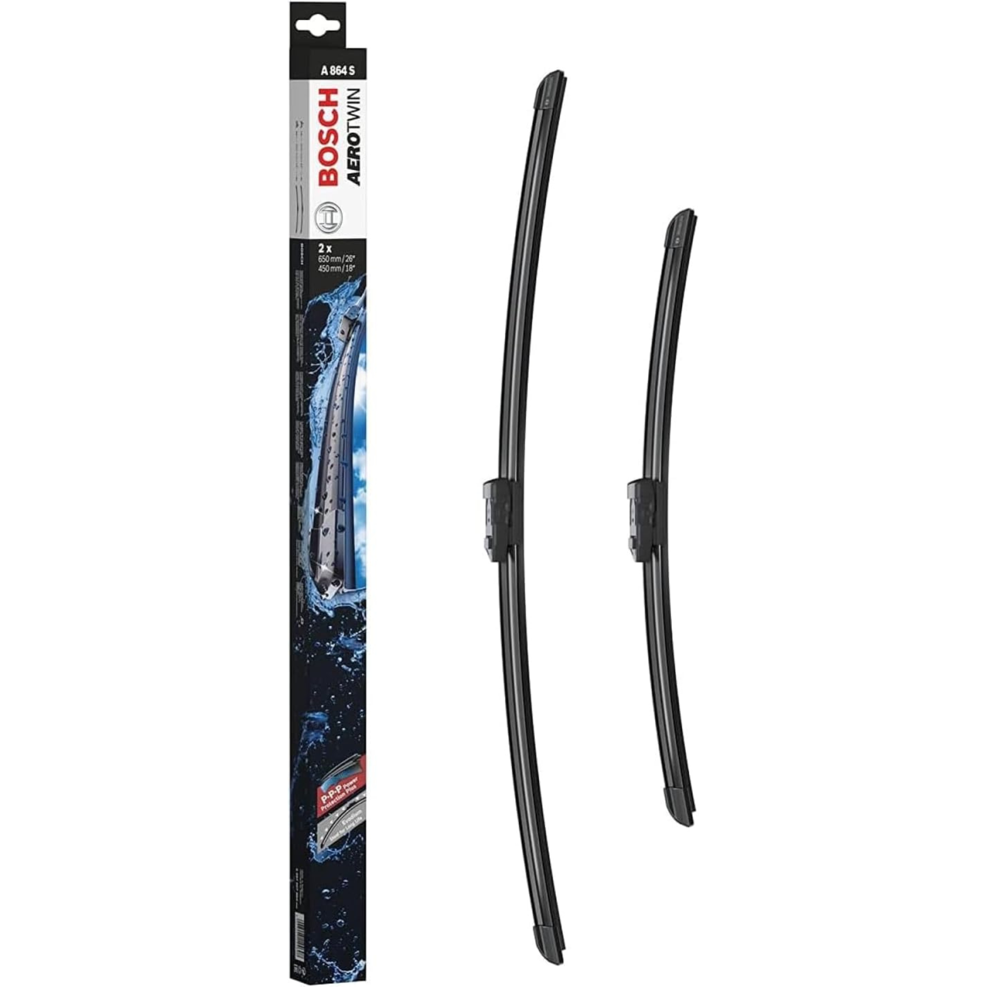 Bosch Aerotwin Flat Wiper Blade Set 26" (650mm) & 18" (450mm) - A864S