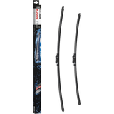 Bosch Aerotwin Flat Wiper Blade Set 32" (800mm) & 28" (700mm) - A865S aerodynamic flat wiper blades designed for smooth, quiet operation and consistent windshield contact for clear visibility in wet conditions.