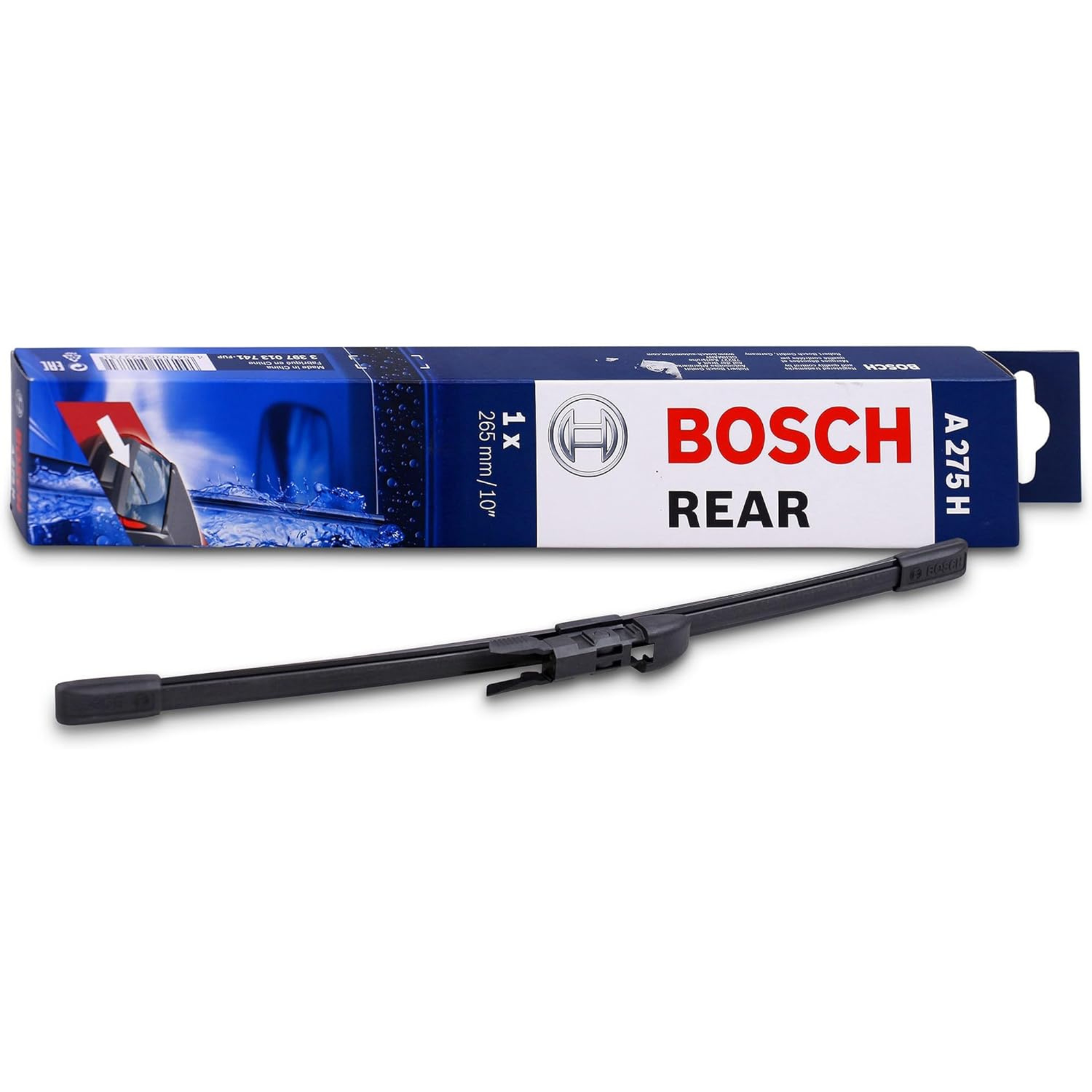 Bosch Aerotwin Rear Wiper Blade 10" (265mm) - A275H flat rear windshield wiper designed for smooth, quiet wiping and reliable rear visibility in wet weather.