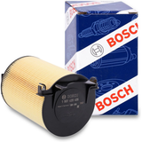1987429405,S9405,Bosch air filter 1987429405 S9405, rectangular automotive engine air filter with pleated paper element and black plastic frame