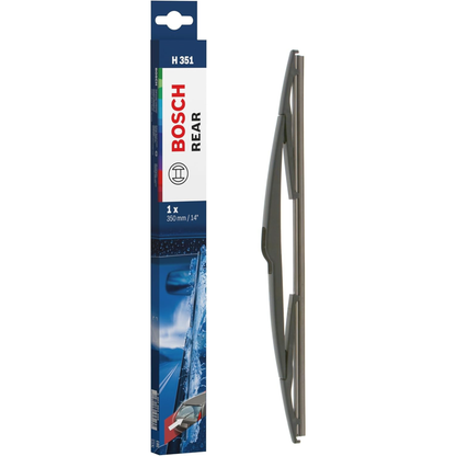 Bosch conventional rear wiper blade, 13-inch (330mm), replacement rear windshield wiper for vehicles, model H351.