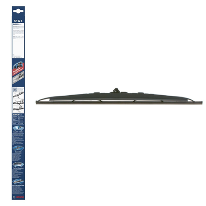 Bosch Super Plus Conventional Wiper Blade 22" (550mm) - SP22S), durable metal frame car wiper blades, model SP22S