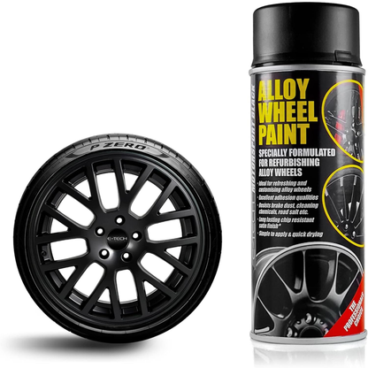 E-Tech Alloy Wheel Paint 400ml - Motorsport Black