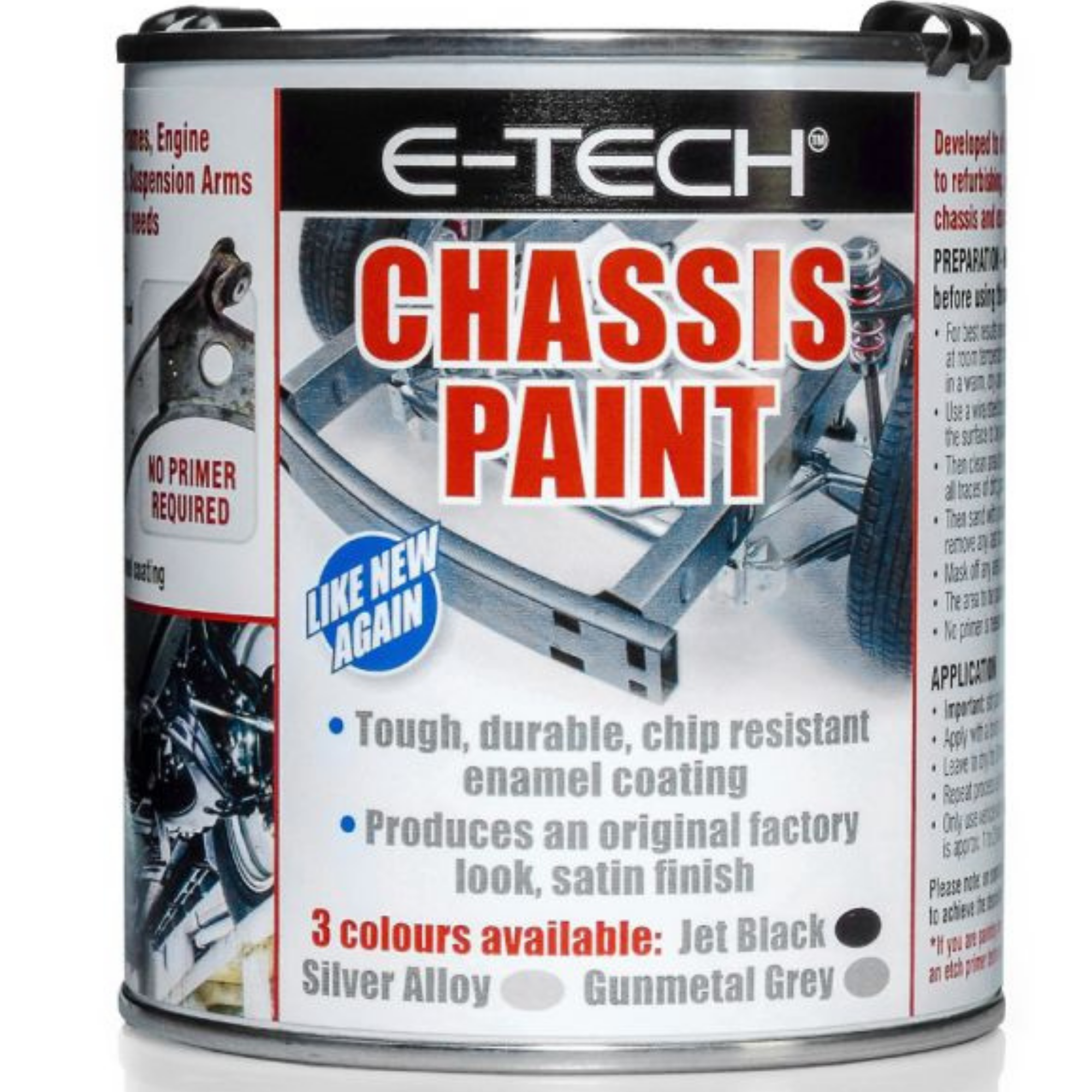E-Tech Chassis Paint 500ml - Jet Black
