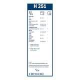 Bosch Conventional Rear Wiper Blade 10" (250mm) - H251