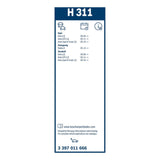 Bosch Conventional Rear Wiper Blade 12" (300mm) - H311