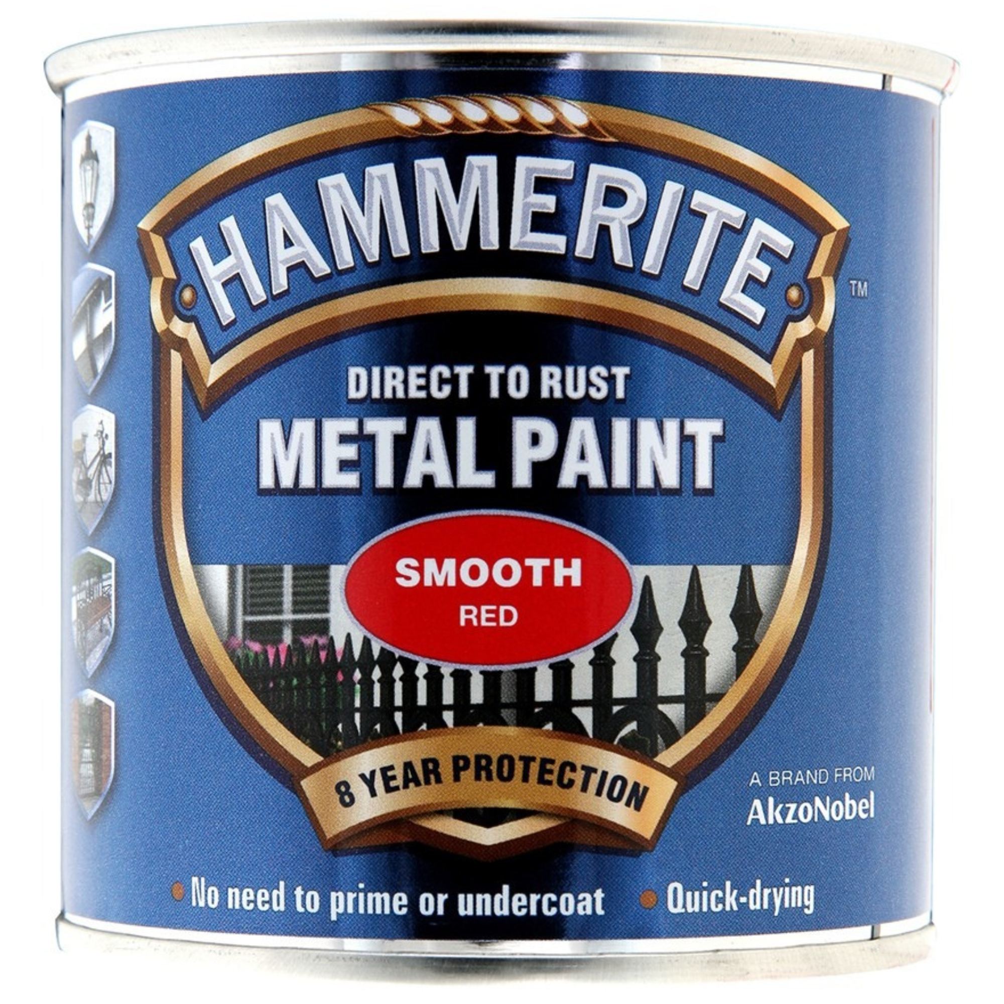 Hammerite Direct to Rust Metal Paint Smooth Red 250ml 