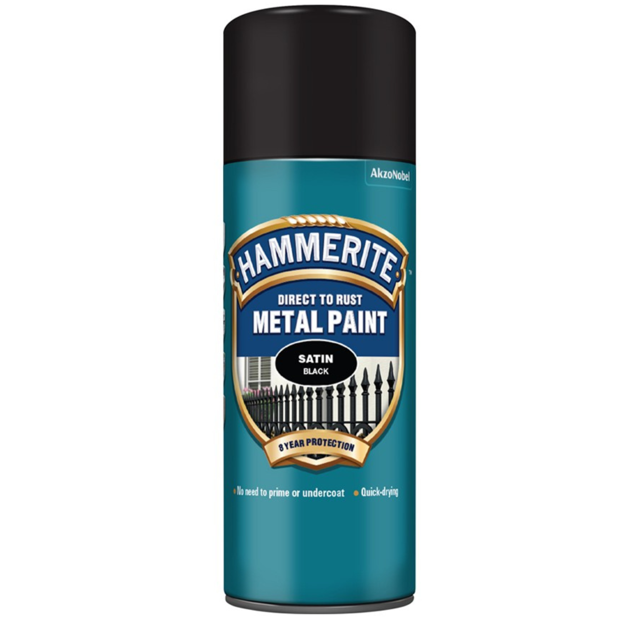 Hammerite Metal Paint Smooth Satin Black Aero 400ml