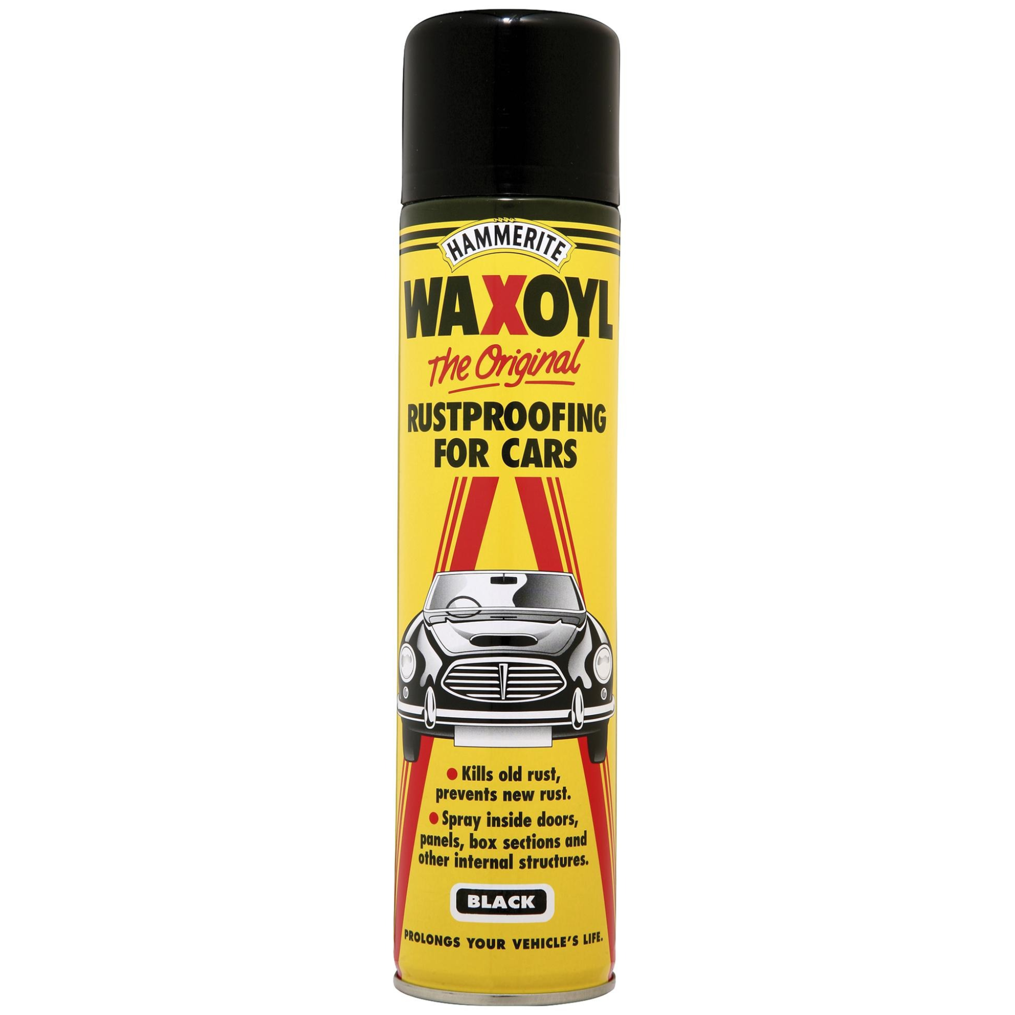 Hammerite Waxoyl Aerosol Black Rust Protection 400ml