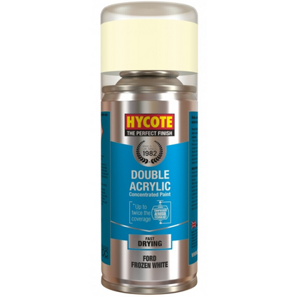 Hycote Ford Frozen White Double Acrylic Gloss Spray Paint All-Purpose 150ml