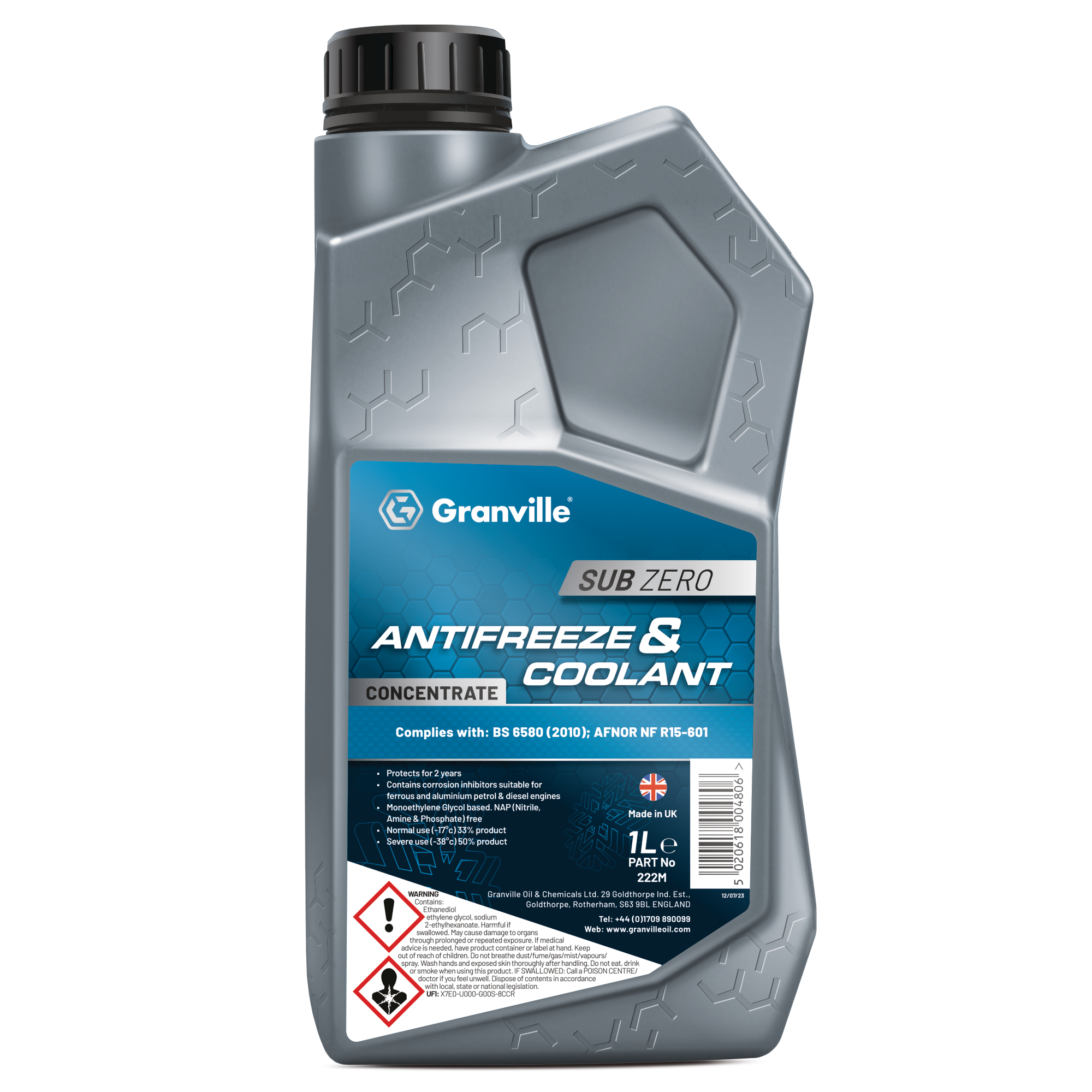 Granville Sub-Zero Blue Antifreeze & Summer Coolant 1 Litre