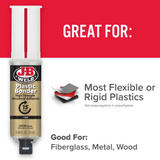 J-B Weld Plastic Bonder High Strength Adhesive 25ml Double Barrell - Tan