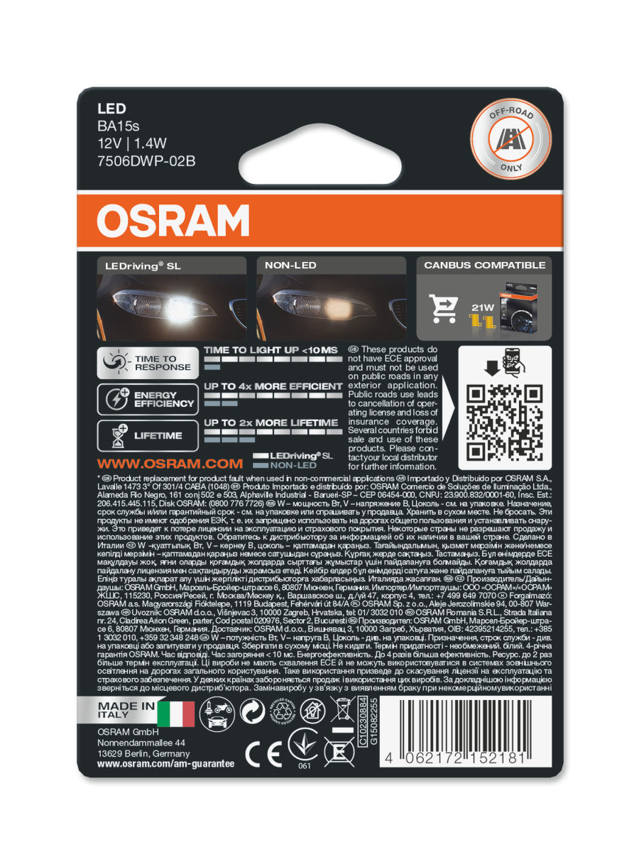 Osram Led Retrofit P21W White