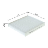 Bosch Cabin Air Pollen Filter 1987432113 - M2113