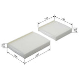 Bosch Cabin Air Pollen Filter 1987432136 - M2136