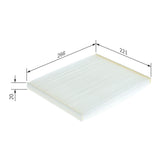 Bosch Cabin Air Pollen Filter 1987432188 - M2188