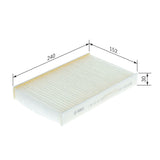 Bosch Cabin Air Pollen Filter 1987432247 - M2247