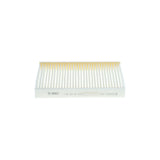 1987432247 - M2247,"Bosch Cabin Air Pollen Filter model 1987432247 (M2247), rectangular automotive air filter with pleated white filtration material and black frame, designed to remove pollen, dust, and other airborne particles from vehicle interiors."