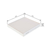 Bosch Cabin Air Pollen Filter 1987432540 - M2540