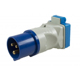 Maypole 230V 16A Caravan Plug to BS Socket Adaptor