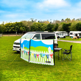 Maypole 3 Panel Poled Windbreak 'Summer Days’