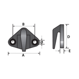 Maypole Plastic Trailer Cover Tie Down Hooks (10 Pack) MP994