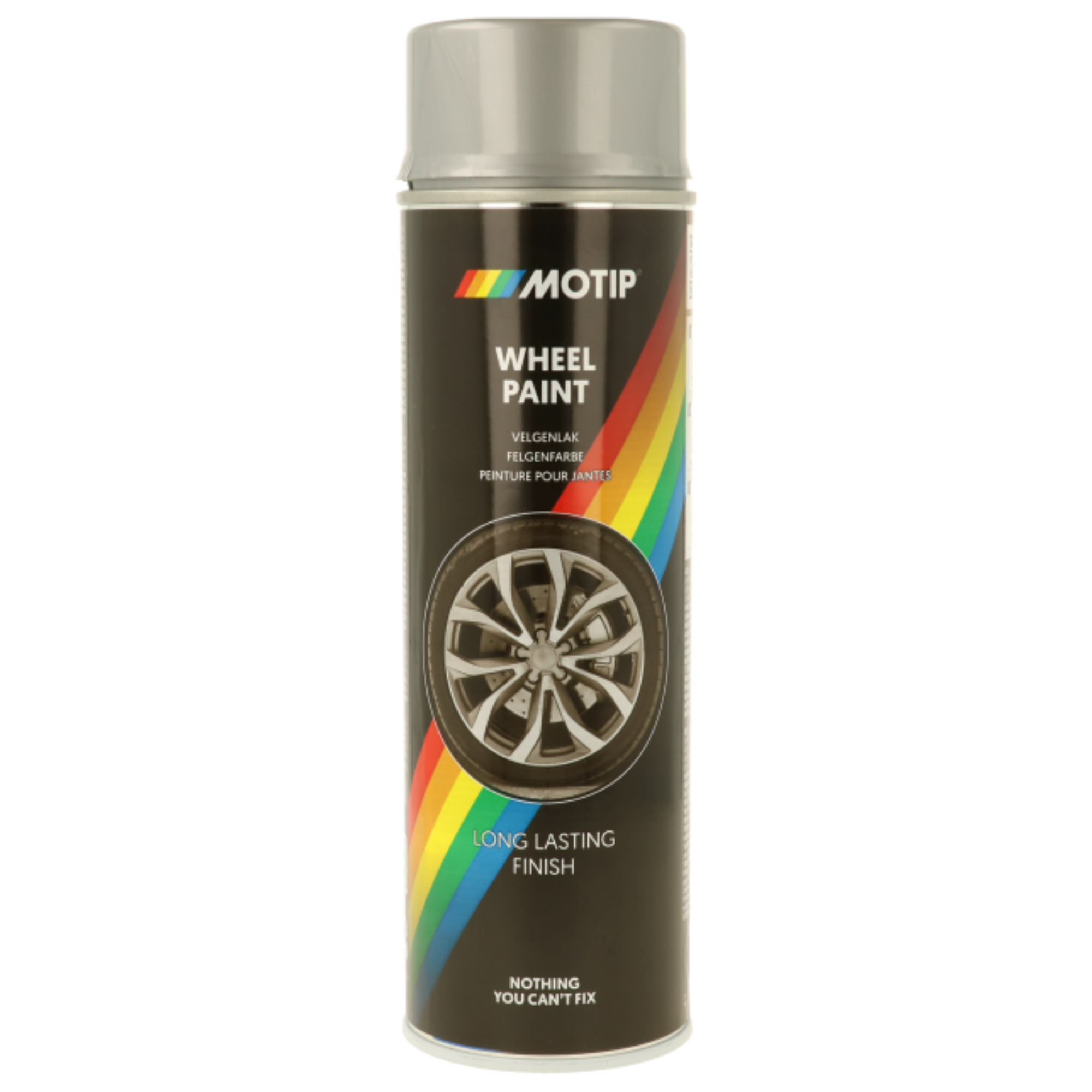 MOTIP Wheel Spray Paint Silver 500ml silver wheel paint spray for a smooth, durable finish.