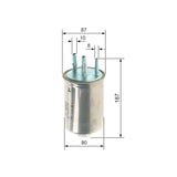 Bosch Fuel Filter F026402740 - N2740