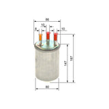 Bosch Fuel Filter 0450906508 - N6508