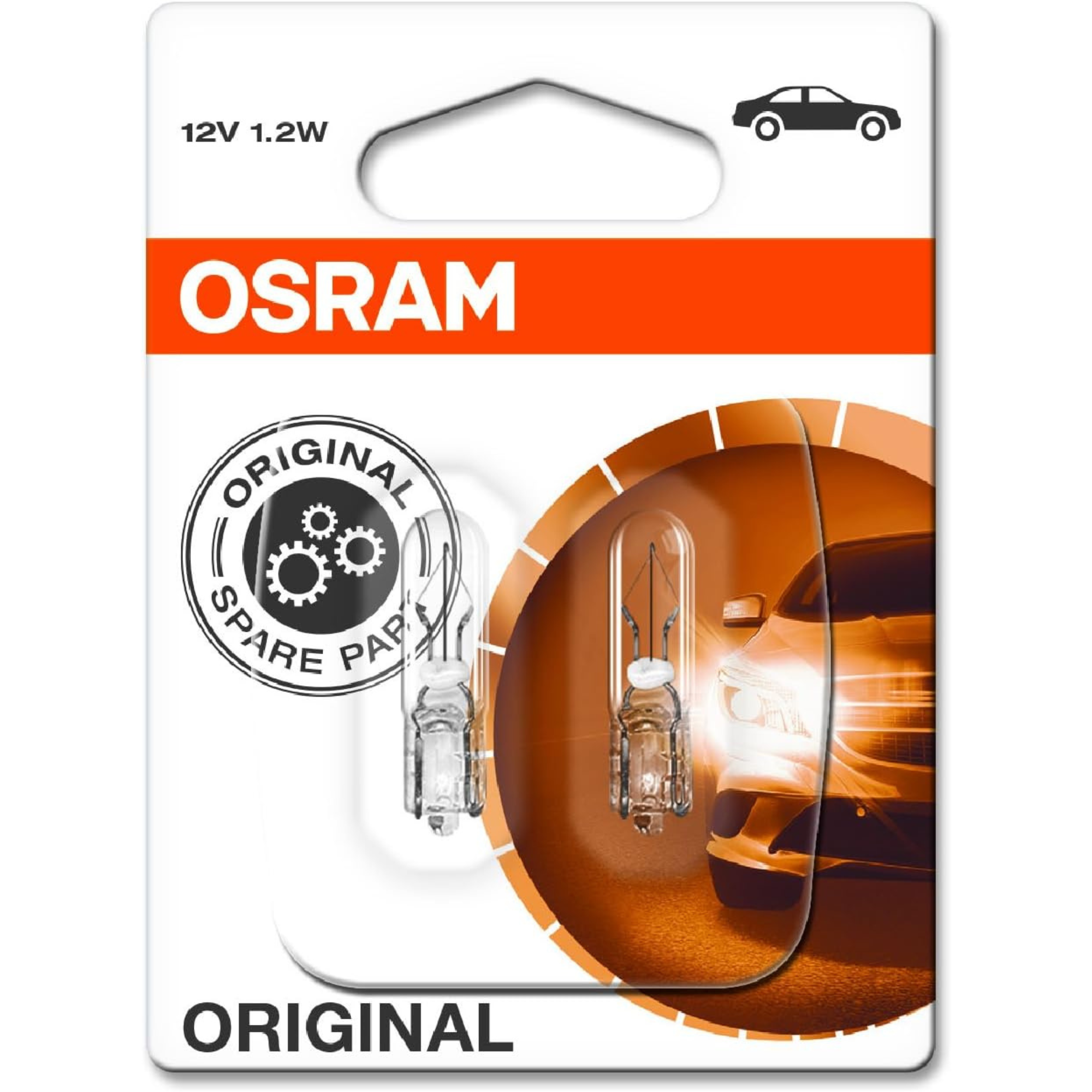 OSRAM Original 286 12V 1.2W Wedge Bulbs (Twin Pack)