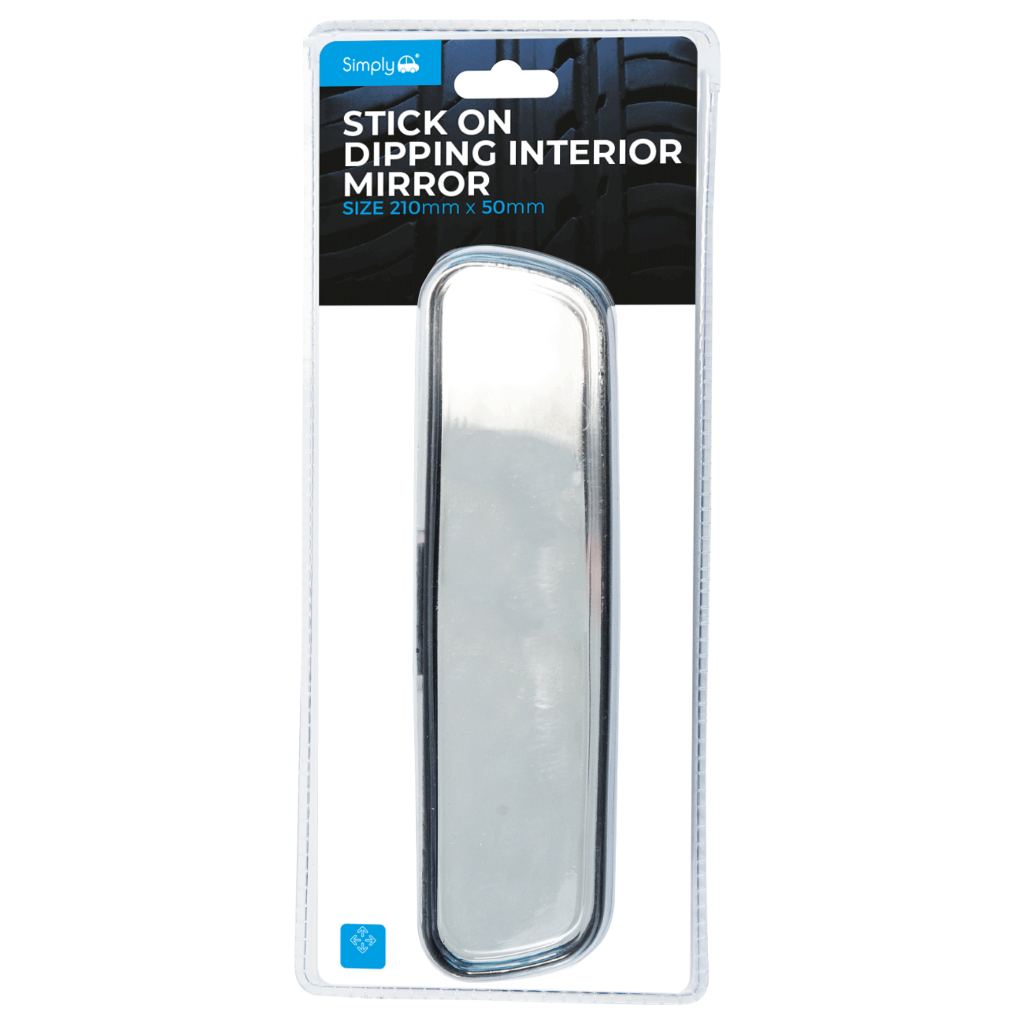 Simply Auto Large Stick on Dipping Mirror