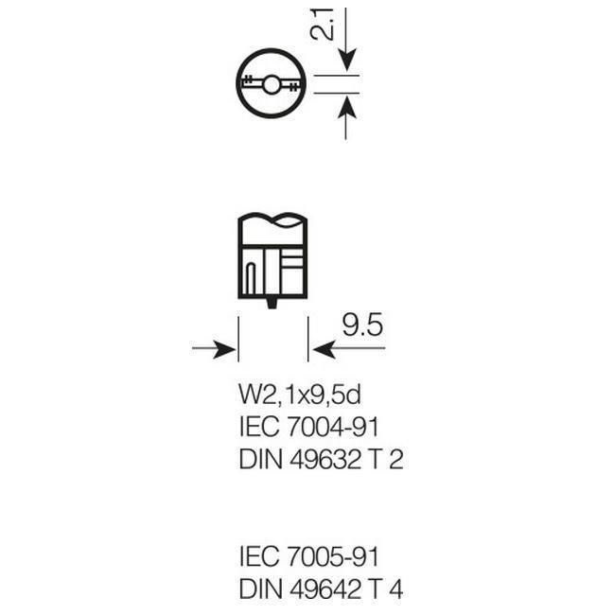 Osram W5W Cool Blue LED sidelights, twin blister, modern bright white light.