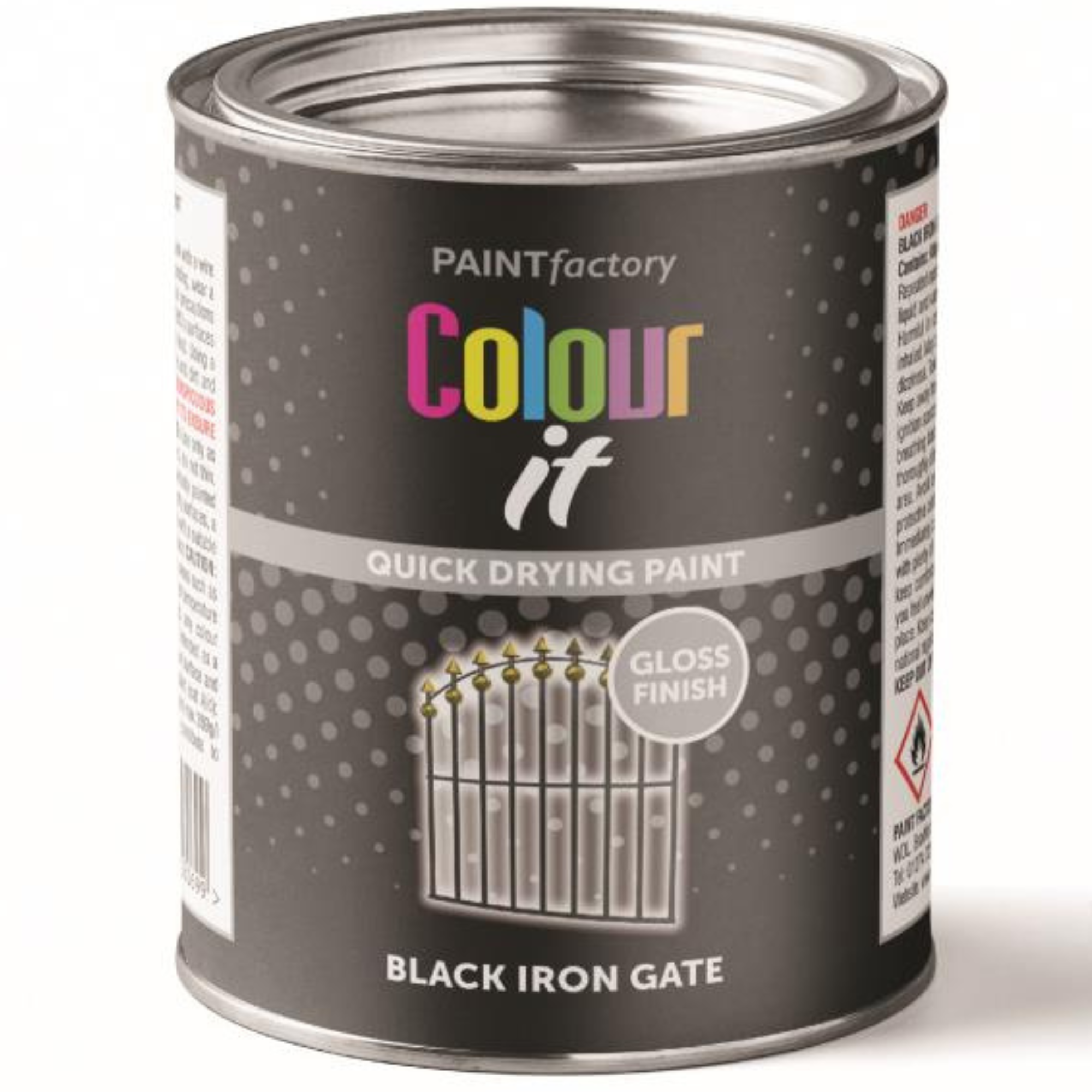 Paintfactory Black Iron Gate Paint Tin 300ml