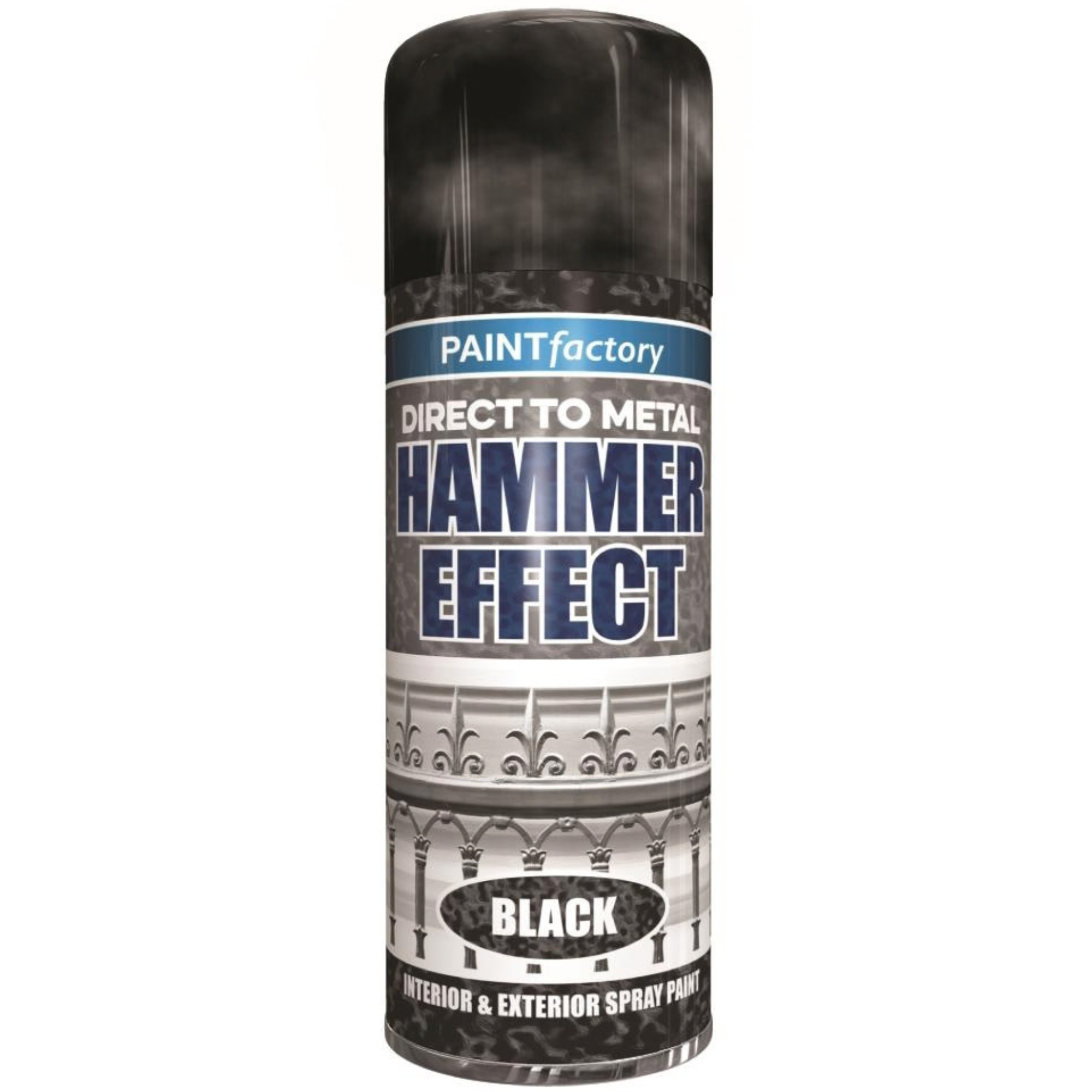 PaintFactory Hammer Effect Direct to Metal Black Spray Paint 400ml