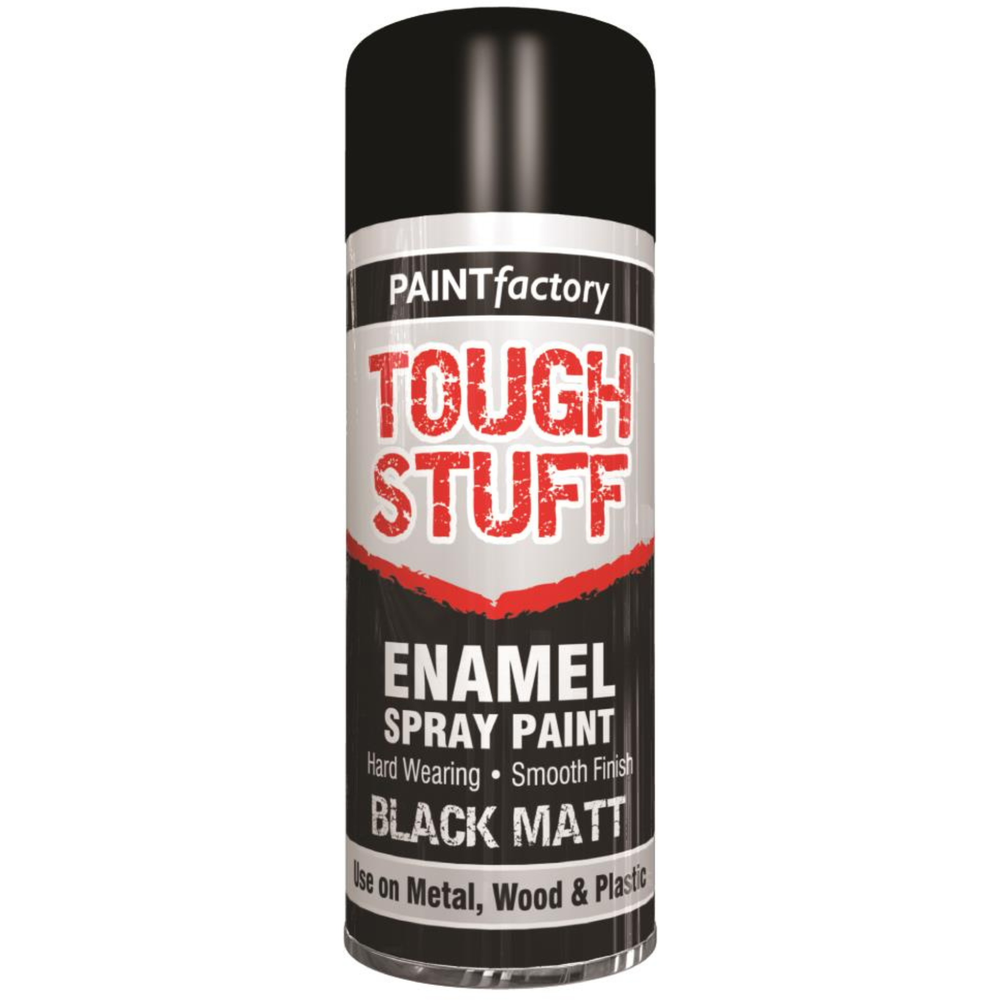 PaintFactory Tough Stuff Enamel Spray Paint Black Matt 400ml