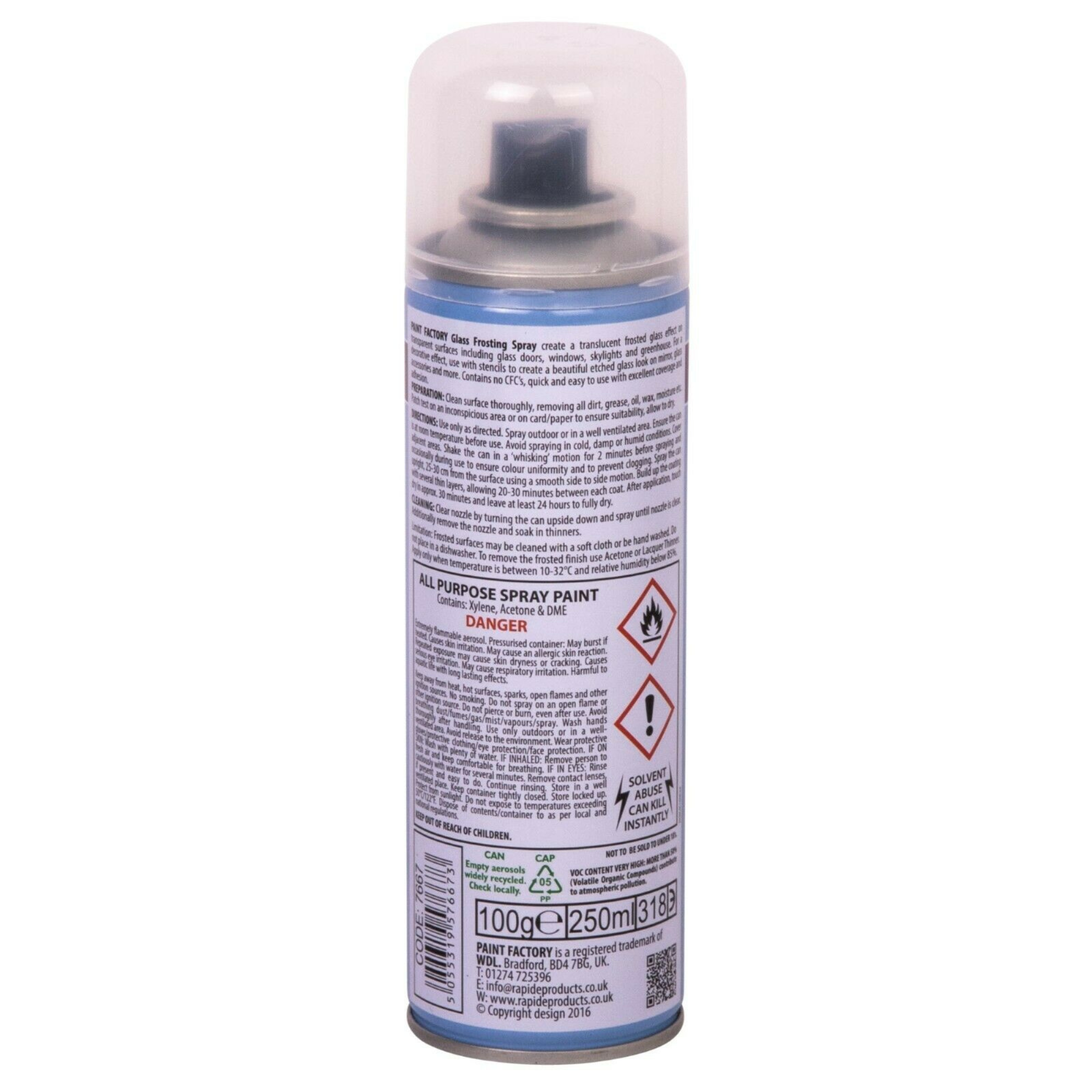 Paintfactory Window Glass Frosting Spray Paint 250ml