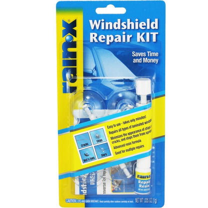 Rain-X windshield repair kit designed to fix small chips and cracks in vehicle windshields.