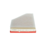 F026400119,S0119,Bosch air filter F026400119 S0119, rectangular automotive engine air filter with pleated paper element and black plastic frame