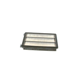 F026400185,S0185,Bosch air filter F026400185 S0185, rectangular automotive engine air filter with pleated paper element and black plastic frame