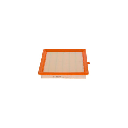 F026400348,S0348,Bosch air filter F026400348 S0348, rectangular automotive engine air filter with pleated paper element and black plastic frame