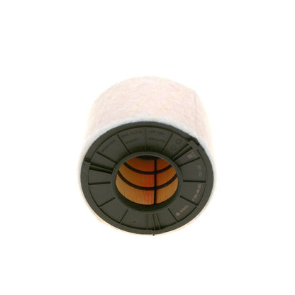 F026400422,S0422,Bosch air filter F026400422 S0422, rectangular automotive engine air filter with pleated paper element and black plastic frame
