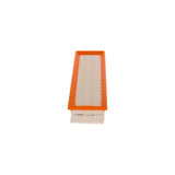 F026400459,S0459,Bosch air filter F026400459 S0459, rectangular automotive engine air filter with pleated paper element and black plastic frame