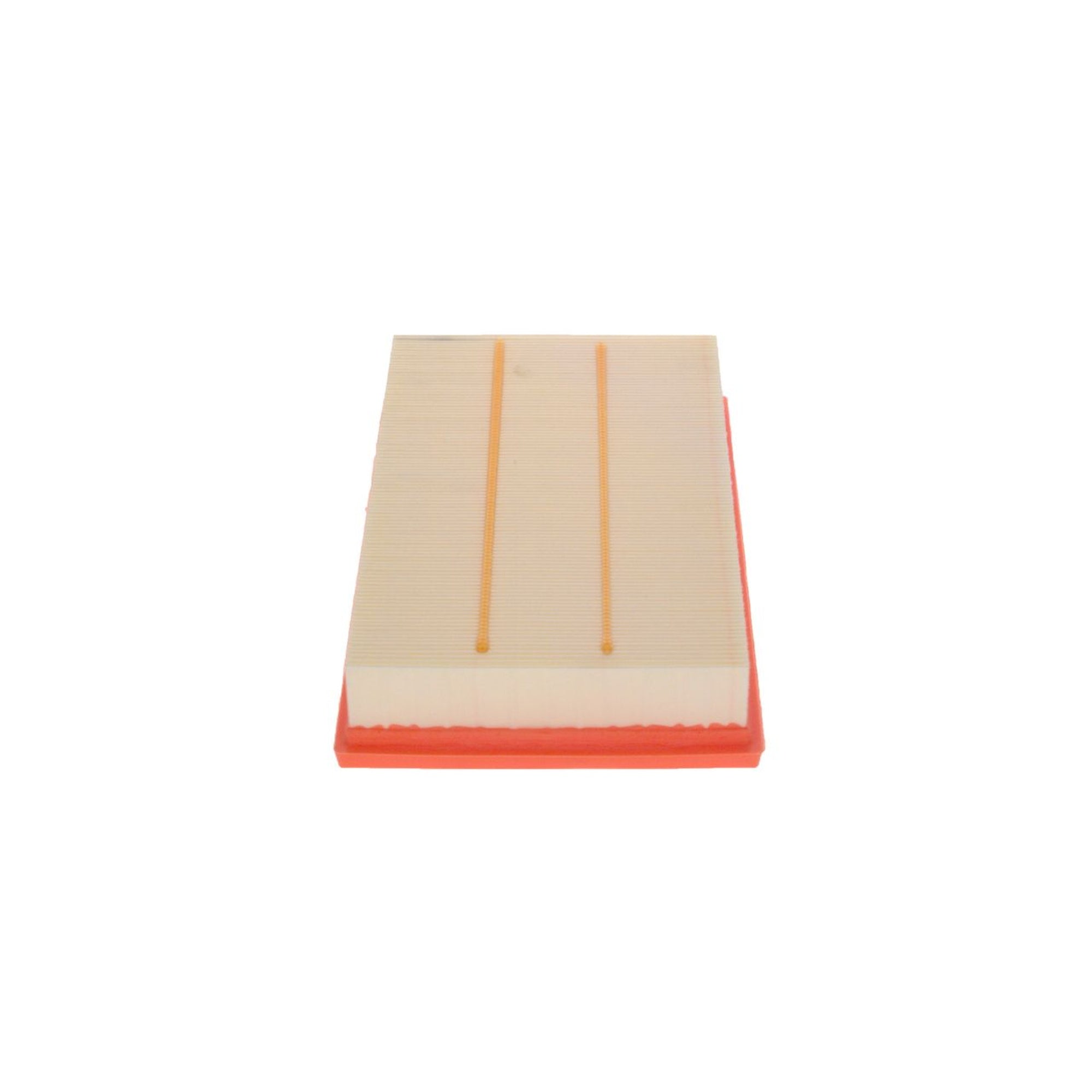 F026400624,S0624,Bosch air filter F026400624 S0624, rectangular automotive engine air filter with pleated paper element and black plastic frame
