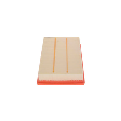 F026400624,S0624,Bosch air filter F026400624 S0624, rectangular automotive engine air filter with pleated paper element and black plastic frame