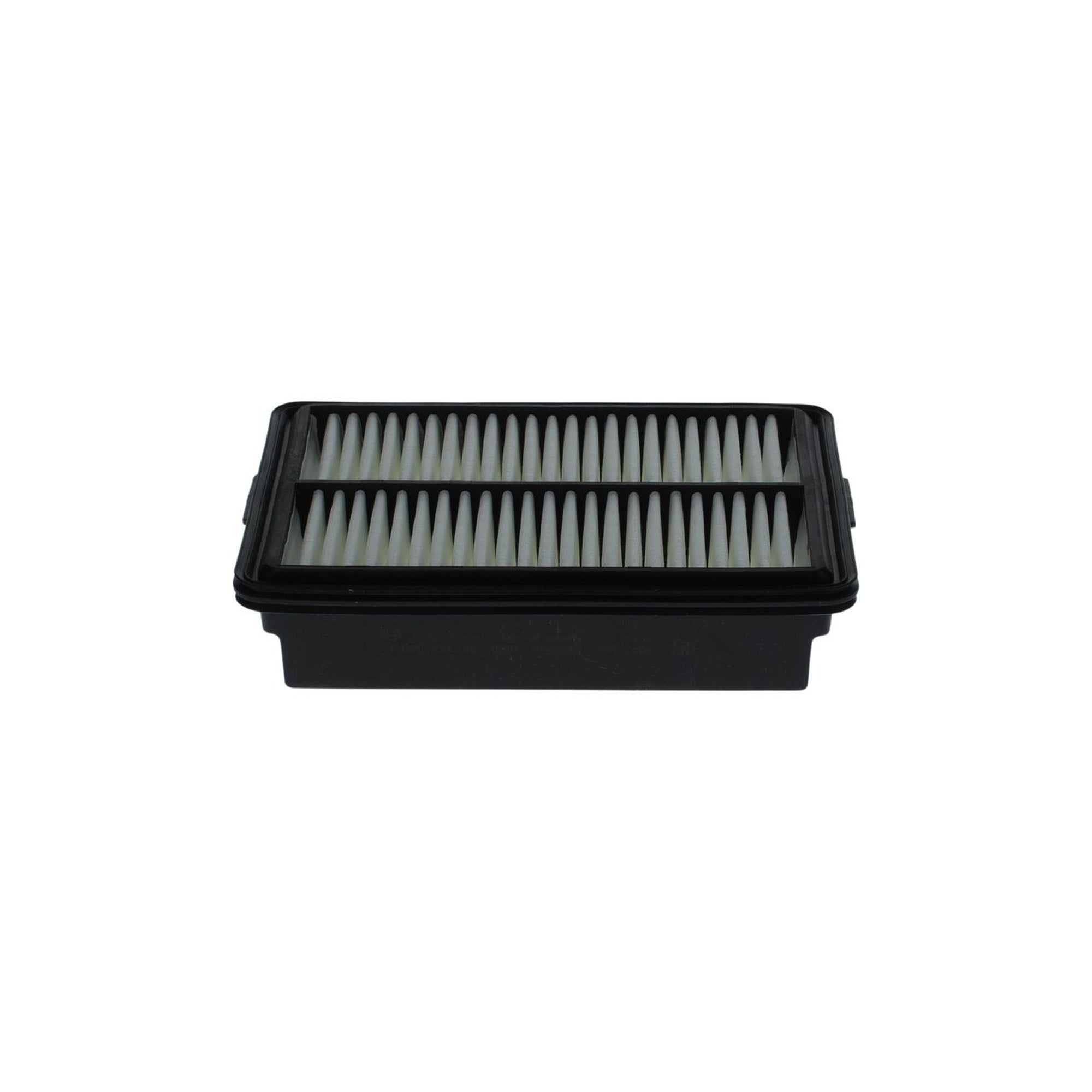 F026400766,S0766,Bosch air filter F026400766 S0766, rectangular automotive engine air filter with pleated paper element and black plastic frame
