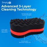 SIMPLY 2-1 Wash Auto Sponge 21.5x11.5x6cm