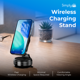 SIMPLY 2 In 1 Magnetic Phone Holder With Wireless Charger