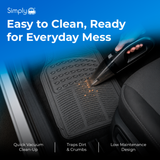 SIMPLY 2 Piece Front Ambassador Car Mats - Black PVC