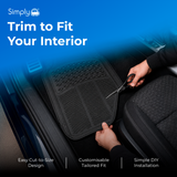 SIMPLY 2 Piece Front Ambassador Car Mats - Black PVC