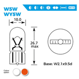 SIMPLY 501 W5W Chrome Side Light Bulb (Twin Pack)